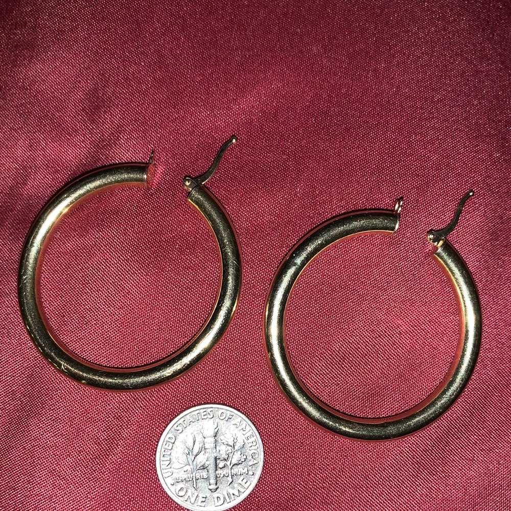 14K gold hoop earrings